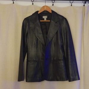 Black Leather Blazer